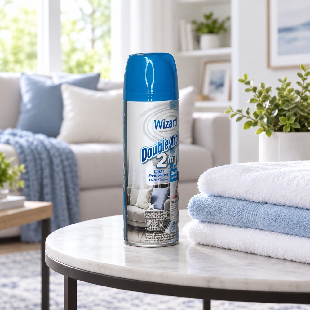 Wizard 2-in-1 Smoke Odor Eliminator Air Freshener Clean Linen 12 oz 3-Pack - Picture 5 of 6
